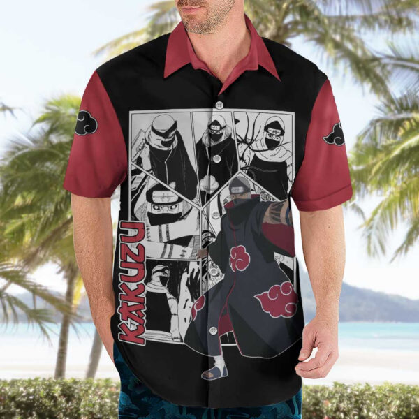 Chemise hawaïenne Kakuzu Naruto Manga Mix - Maison Otaku – Image 3