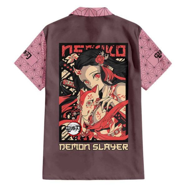 Chemise hawaïenne Nezuko Kamado Demon Slayer Anime - Maison Otaku – Image 2