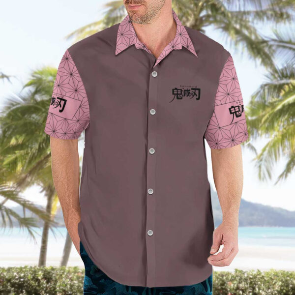 Chemise hawaïenne Nezuko Kamado Demon Slayer Anime - Maison Otaku – Image 3