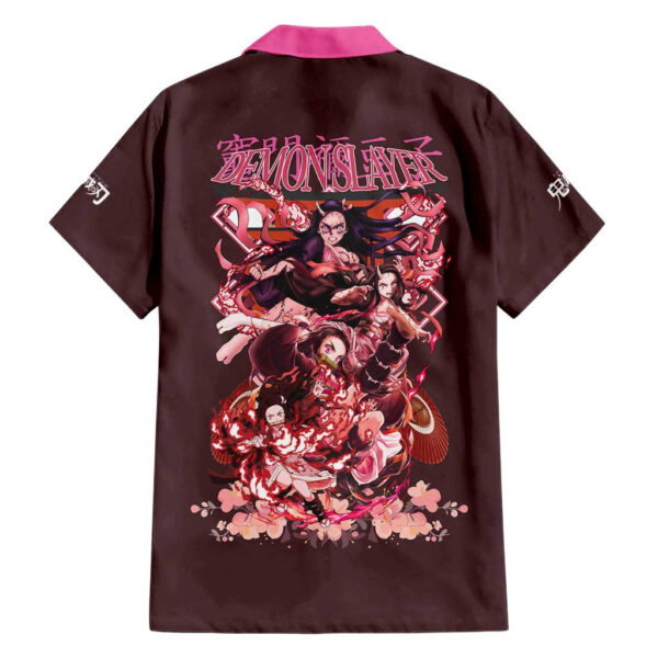 Chemise hawaïenne Nezuko Kamado Demon Slayer V2 Anime - Maison Otaku