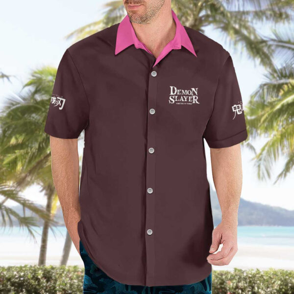 Chemise hawaïenne Nezuko Kamado Demon Slayer V2 Anime - Maison Otaku – Image 3