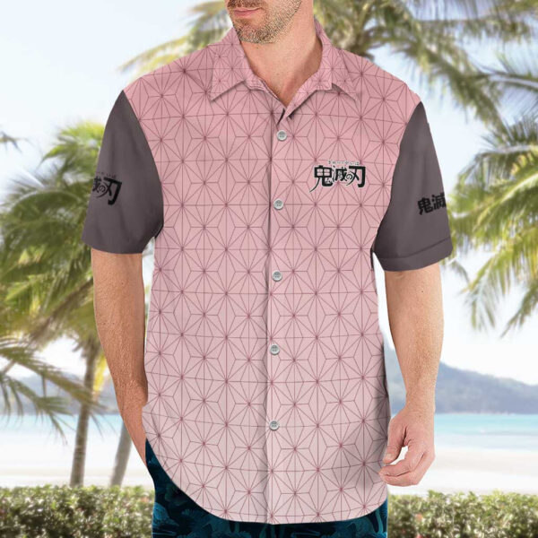 Chemise hawaïenne Nezuko Kamado Haori Demon Slayer Anime - Maison Otaku – Image 3
