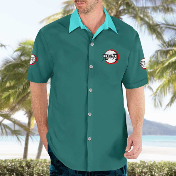 Chemise hawaïenne Tanjiro Kamado Demon Slayer Japon Anime - Maison Otaku – Image 3