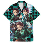 Chemise hawaïenne Tanjiro Kamado Demon Slayer classique – Maison Otaku