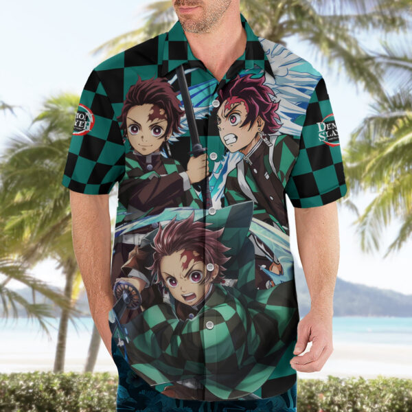 Chemise hawaïenne Tanjiro Kamado Demon Slayer classique - Maison Otaku – Image 3