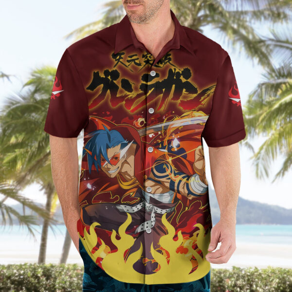 Chemise hawaïenne Kamina Gurren Lagann Anime - Maison Otaku – Image 3