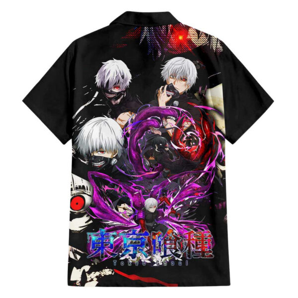 Chemise hawaïenne Kaneki Ken Tokyo Ghoul style grunge - Maison Otaku – Image 2