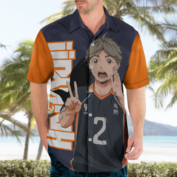 Chemise hawaïenne Koshi Sugawara Karasuno - Maison Otaku – Image 3