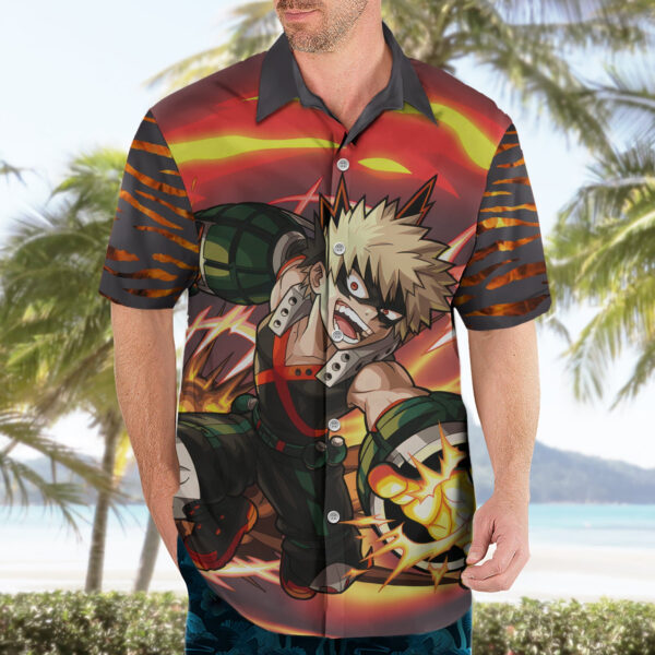 Chemise hawaïenne Katsuki Bakugo My Hero Academia Dynamight Anime - Maison Otaku – Image 3