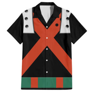 Chemise hawaïenne Katsuki Bakugo uniforme de héros Anime - Maison Otaku