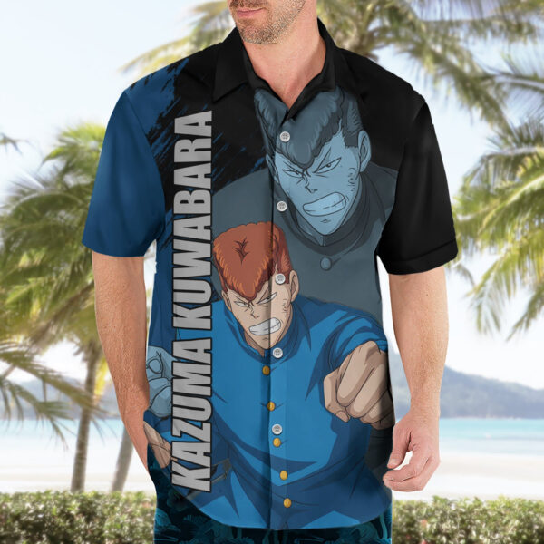 Chemise hawaïenne Kazuma Kuwabara Yu Yu Hakusho - Maison Otaku – Image 3