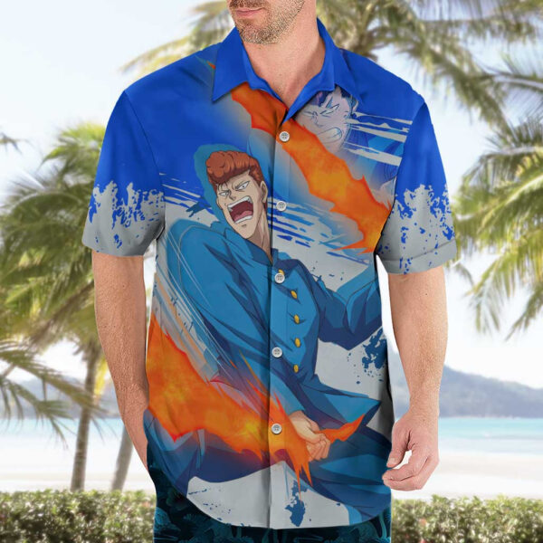 Chemise hawaïenne Kazuma Kuwabara Yu Yu Hakusho Anime - Maison Otaku – Image 3