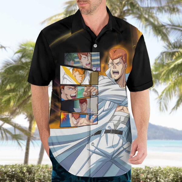 Chemise hawaïenne Kazuma Kuwabara YuYu Hakusho Anime - Maison Otaku – Image 3