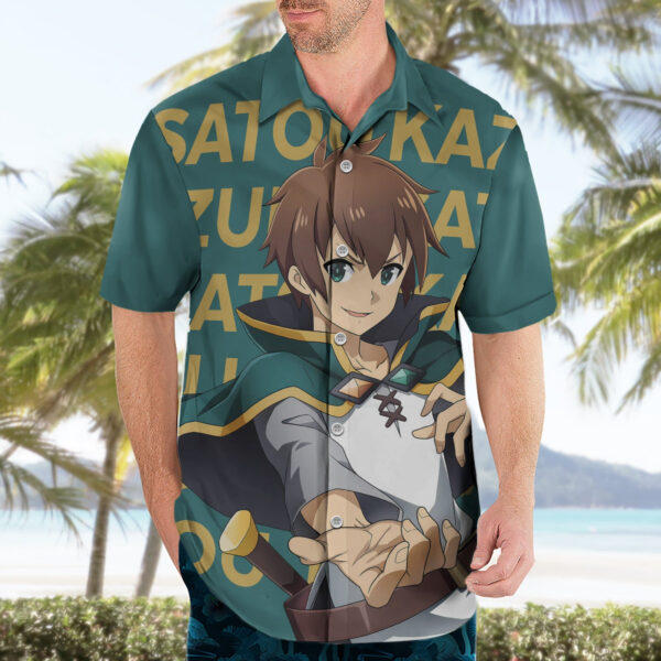 Chemise hawaïenne Kazuma Satou KonoSuba Anime - Maison Otaku – Image 3