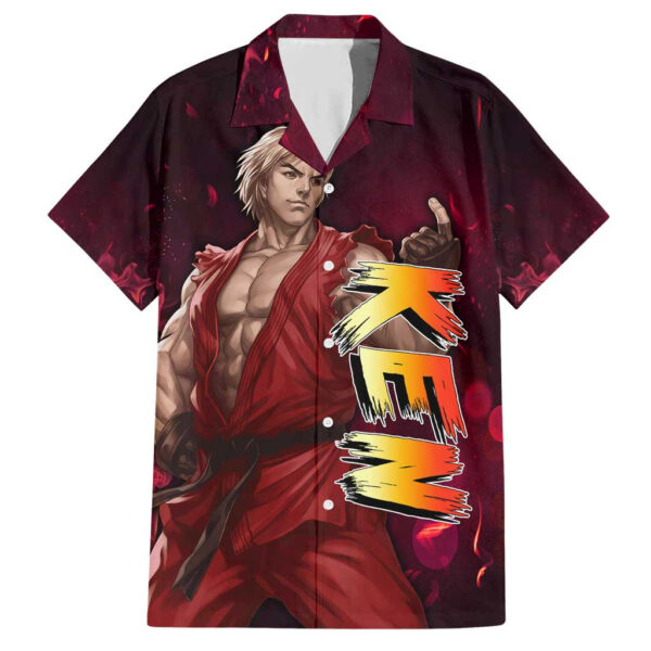 Chemise hawaïenne Ken Street Fighter Anime - Maison Otaku