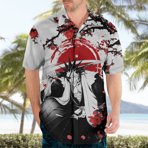 Chemise hawaïenne Kenpachi Zaraki style japonais Anime - Maison Otaku – Image 3