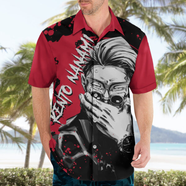 Chemise hawaïenne Kento Nanami Jujutsu Kaisen style manga - Maison Otaku – Image 3