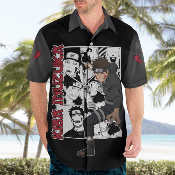 Chemise hawaïenne Kiba Inuzuka Naruto Manga Mix - Maison Otaku – Image 3