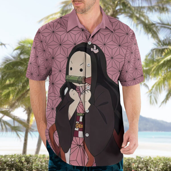 Chemise hawaïenne Nezuko Kimetsu Demon Slayer humour Anime - Maison Otaku – Image 3