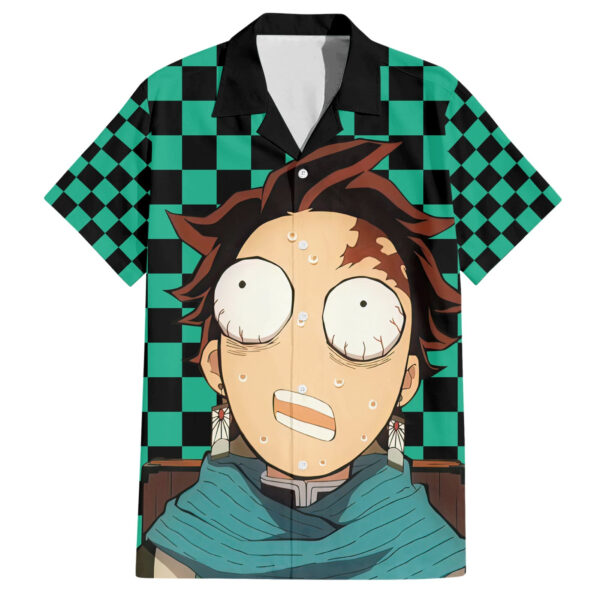 Chemise hawaïenne Tanjiro Kimetsu Demon Slayer Anime - Maison Otaku
