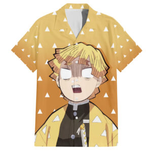 Chemise hawaïenne Zenitsu Kimetsu Demon Slayer humour Anime - Maison Otaku