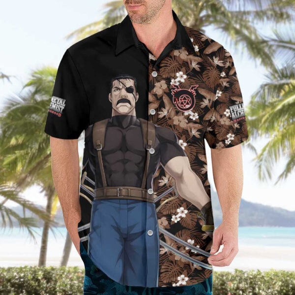 Chemise hawaïenne King Bradley Fullmetal Alchemist Anime - Maison Otaku – Image 3