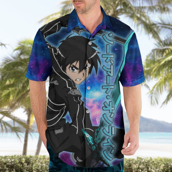 Chemise hawaïenne Kirito style galaxie Sword Art Galaxy - Maison Otaku – Image 3