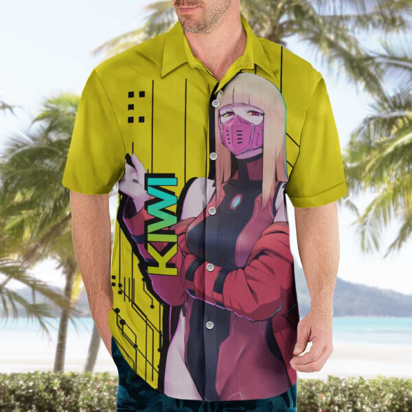Chemise hawaïenne Kiwi Cyberpunk Edgerunners Anime - Maison Otaku – Image 3