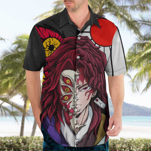 Chemise hawaïenne Kokushibo & Yoriichi Demon Slayer Anime - Maison Otaku – Image 3
