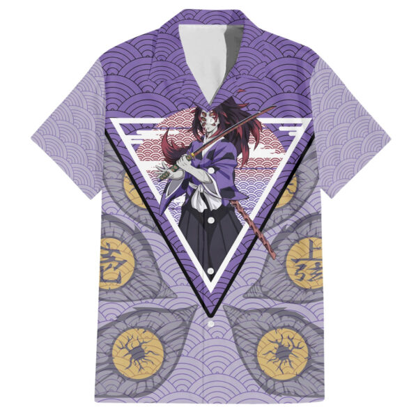Chemise hawaïenne Kokushibo Demon Slayer motif japonais Mix - Maison Otaku