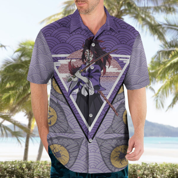 Chemise hawaïenne Kokushibo Demon Slayer motif japonais Mix - Maison Otaku – Image 3