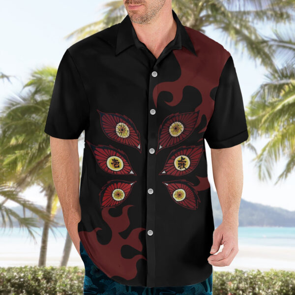 Chemise hawaïenne Kokushibou Demon Slayer Anime - Maison Otaku – Image 3