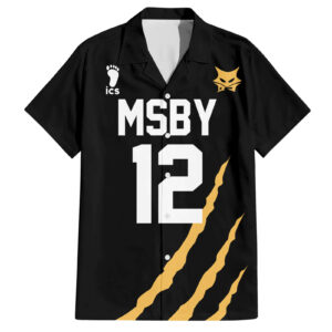 Chemise hawaïenne Kotaro Bokuto n°12 MSBY Anime - Maison Otaku