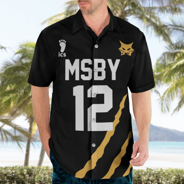 Chemise hawaïenne Kotaro Bokuto n°12 MSBY Anime - Maison Otaku – Image 3