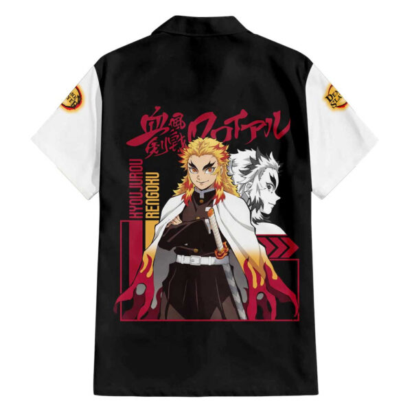 Chemise hawaïenne Kyojuro Rengoku Demon Slayer Anime - Maison Otaku – Image 2
