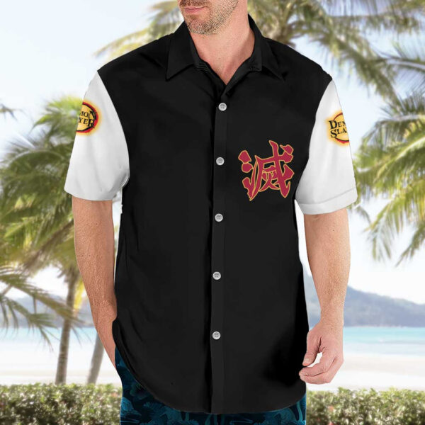 Chemise hawaïenne Kyojuro Rengoku Demon Slayer Anime - Maison Otaku – Image 3