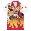 Chemise hawaïenne Kyojuro Rengoku Pilier de la flamme Anime - Maison Otaku