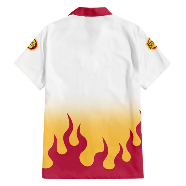 Chemise hawaïenne Kyojuro Rengoku Pilier de la flamme Anime - Maison Otaku – Image 2