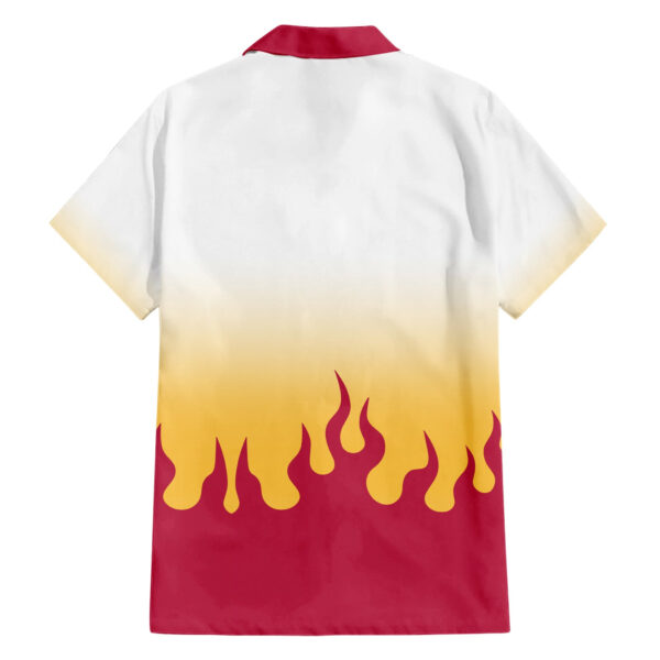 Chemise hawaïenne Kyojuro Rengoku Demon Slayer classique - Maison Otaku – Image 2