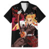 Chemise hawaïenne Kyojuro Rengoku style japonais - Maison Otaku