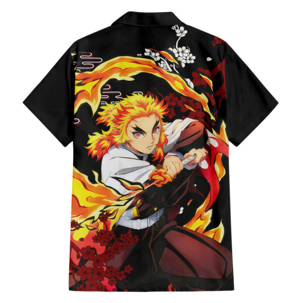 Chemise hawaïenne Kyojuro Rengoku style japonais - Maison Otaku – Image 2