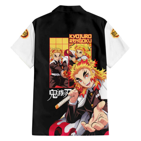Chemise hawaïenne Kyojuro Rengoku V2 Demon Slayer Anime - Maison Otaku – Image 2