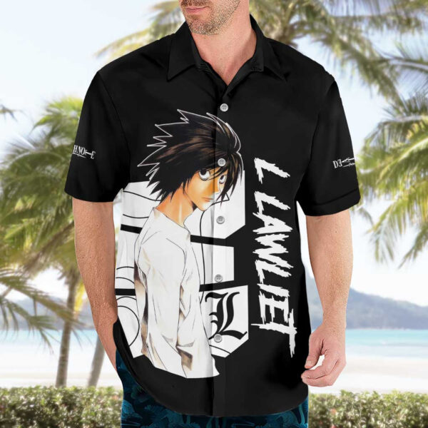 Chemise hawaïenne L Lawliet Death Note Anime - Maison Otaku – Image 3