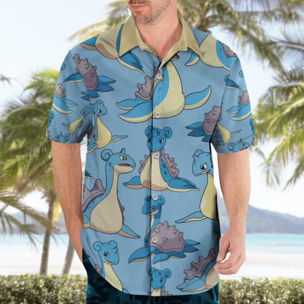 Chemise hawaïenne motif vêtements Lapras - Maison Otaku – Image 3