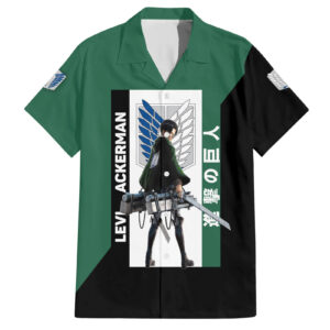 Chemise hawaïenne Levi Ackerman classique - Maison Otaku