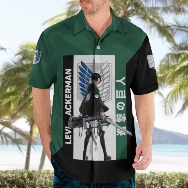 Chemise hawaïenne Levi Ackerman classique - Maison Otaku – Image 3