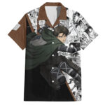 Chemise hawaïenne Levi Ackerman style manga – Maison Otaku