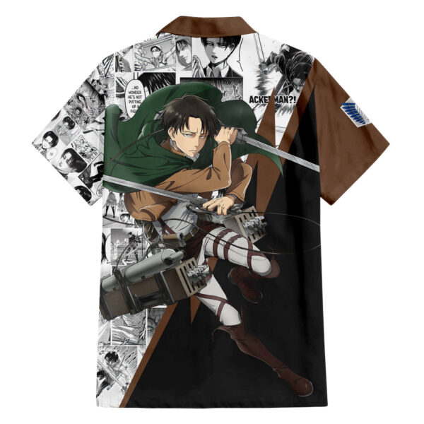 Chemise hawaïenne Levi Ackerman style manga - Maison Otaku – Image 2