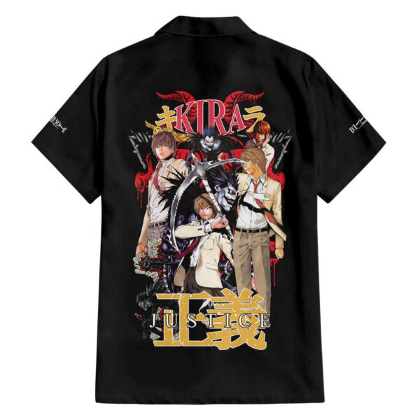 Chemise hawaïenne Light Yagami V2 Death Note Japon Anime - Maison Otaku – Image 2