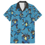 Chemise hawaïenne motif Lucario style pixel – Maison Otaku